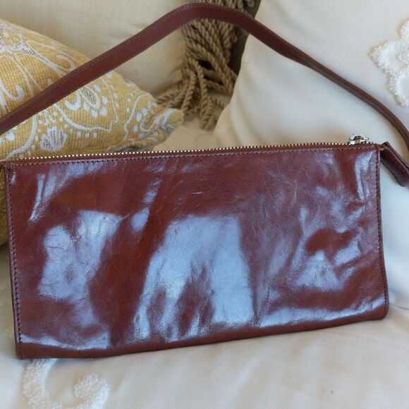 Monsac Super Smooth Glossy Italian Leather Shoulder/Clutch - Picture 14 of 14